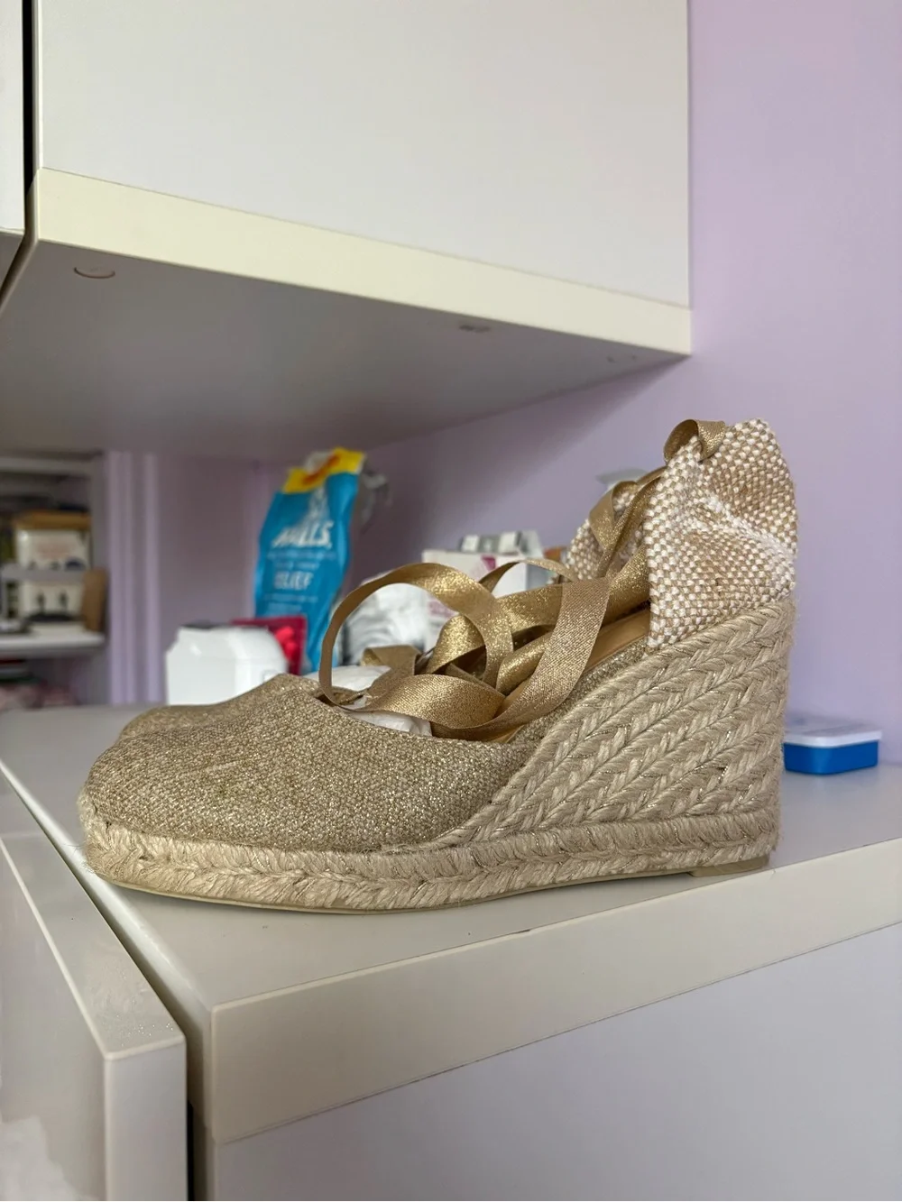 Gold Castaner Carina Espadrilles